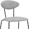 Armen Living Neo Modern Gray Fabric and Black Metal Dining Room Chairs, PK2 LCNESIBLGR - alternate 6